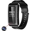 RNNTK Braccialetto Intelligente HD Registratore 1080p (in Questo 1080p) Telecamera Spia Nascosta Portatile,Prevenzione Prova di Un Crimine Registrazione Smart Watch,Telecamera Spia Riuni-Nero 32 GB