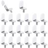 RUKAN 20 Pezzi Reggimensola Vetro, Supporto per Mensole Perno, Staffe Angolare in Acciaio Inox, Sturdy Angle Support for Shelves, Staffa di Angolo Retto per Mobili, Armadi, Librerie, Legno