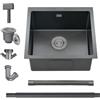 BoomHoze Lavello Cucina in Acciaio Inox, 40x40cm, lavello cucina 1 vasca