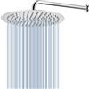 Voolan Soffione Doccia Voolan Rain con Braccio di Estensione, Soffioni a Pioggia in Acciaio Inossidabile, Soffione Doccia 25cm Rotondo ad Alto Flusso (Braccio Doccia 38cm)
