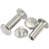 SEIWEI 60 set di rivetti in acciaio inox, viti a croce, pali a doppia testa per libri di immagini, borse decorative, cinture (M2 * Φ 3 * 6 dadi & M2 * 4 viti)