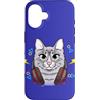 Games Gaming and Video-Games for Gamer G Custodia per iPhone 16 Gaming Headset Giochi Gatto Giocare Videogiochi Gamer