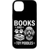 Funny Toy Poodle And Book Design Custodia per iPhone 14 Plus Libri e barboncini giocattolo divertente barboncino