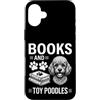 Funny Toy Poodle And Book Design Custodia per iPhone 16 Plus Libri e barboncini giocattolo divertente barboncino