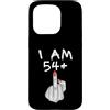 Funny 55th Birthday Gifts Custodia per iPhone 15 Pro I Am 54 Plus Funny 55th Birthday Middle Finger
