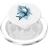 Oceanic Apex Art Aggressivo Shark Jaws Ocean Predator Acquerello Art PopSockets PopGrip per MagSafe