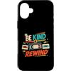 Retro VHS Nostalgia Gifts Custodia per iPhone 16 Plus Be Kind and Rewind - Cassetta VHS retrò anni '80 e '90, nostalgia