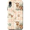 Cozy Countryside Farm Life Design Studio Custodia per iPhone XR Longhorn Ranch Cottagecore Wildflower Polli Acquerello