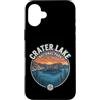 Crater Lake National Park Oregon Souveni Custodia per iPhone 16 Plus Spilla vintage retrò con tramonto del Parco Nazionale del Lago Crater Oregon