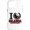 Lakelandwholesale1 Shirt Company Custodia per iPhone 16 Pro Max I Love Calabria Orgoglio Del Sud Italia Mappa Corona di alloro