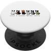 Funny Border Collie Dog Pet Owner Hallow Grafica spettrale di Halloween per amanti dei cani Border Collie PopSockets PopGrip Adesivo