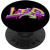 Solar Sign Lettering Co. Leo Zodiaco Colorato Retro Tipografia PopSockets PopGrip Adesivo