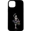 Spooky Ballet And Emo Aesthetic Dance Ar Custodia per iPhone 15 Plus Scheletro ballerina danza gotica rose appassite arte spettrale