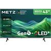 Metz Smart TV QLED 43 pollici con Google TV, QLED di sesta generazione, 4K UHD, HDR10+, Dolby Vision, Dolby Atmos, Eye Care, DVB-T/T2/C/S/S2 HEVC Main10 CI+ (43MQH7500Z, nuovo modello 2026)