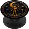 Nostalgic Puppet Theater Storytelling De Sagoma stravagante della marionetta della luna crescente PopSockets PopGrip Adesivo