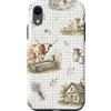 Cozy Countryside Farm Life Design Studio Custodia per iPhone XR Longhorn Mucca Vitello Pecora Anatre Fattoria Paese Acquerello