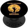 Halloween Scuba Diver Tees I subacquei amano il cervello di Halloween PopSockets PopGrip Adesivo