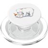 Polar Paws Art Giocoso Orso Polare Cucciolo Traffico Cono Acquer PopSockets PopGrip per MagSafe