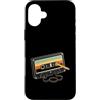 Cassette Music Nostalgia Gifts Custodia per iPhone 16 Plus Retro Cassette Tape Pencil anni Ottanta Musica Nostalgia