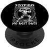 Grandio Design Sports Training And Fitne Sisyphus Training System No Rest Days Greek Mitologia Palestra PopSockets PopGrip Adesivo