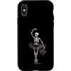 Spooky Ballet And Emo Aesthetic Dance Ar Custodia per iPhone X/XS Scheletro ballerina danza gotica rose appassite arte spettrale