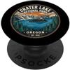Crater Lake National Park Oregon Souveni Spilla vintage del Parco Nazionale del Lago Crater Oregon Est 1902 PopSockets PopGrip Adesivo