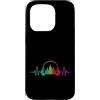 Headphones DJ Hip Hop EDM Electronic Mus Custodia per iPhone 15 Pro Heartbeat Headphone Tie Dye Sound Lover Engineer Producer DJ