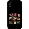 Retro Eighties Tech Gifts Custodia per iPhone X/XS Videogioco Boombox Nostalgia retrò anni '80 Vintage Tech