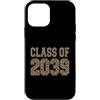 Kindie Collegiate Varsity Style Ts Custodia per iPhone 12 mini Classe di 2039 Leopard Varsity scuola materna per bambini