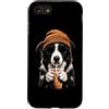 Vintage Border Collie Iced Coffee Funny Custodia per iPhone SE (2020) / 7/8 Border Collie bere caffè freddo divertente cane hipster