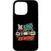 Retro VHS Nostalgia Gifts Custodia per iPhone 15 Pro Max Be Kind and Rewind - Cassetta VHS retrò anni '80 e '90, nostalgia