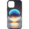 PM-Artistic Custodia per iPhone 12 mini Perla nella sabbia e supernova in una sfera di vetro