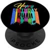 Birthday Celebration Apparel for Ryan Buon compleanno Ryan colorato festa di compleanno uomini donne PopSockets PopGrip Adesivo