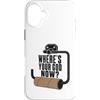Potty Humor Club Custodia per iPhone 16 Plus Where's Your God Now Empty Toilet Paper Funny Meme
