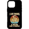 Funny Snake Lover Gifts Custodia per iPhone 16 Pro Max Mi piacciono i serpenti forse 3 Persone Divertente Amante dei rettili