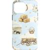 Cozy Countryside Farm Life Design Studio Custodia per iPhone 16 Pro Max Pastoral Dog Farm Hay Wagon Country Acquerello