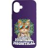 Retro Bohemian Cute Boho Cat Mandala Des Custodia per iPhone 16 Plus Let's Get Mystical Meowtical Vintage Boho Cat Amante Hippie