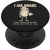 Funny Tired Frog Coffee Humor I'm Awake Funny Frog Coffee Sarcastico Stanco Mattina Detto PopSockets PopGrip Adesivo