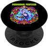 Halloween Glam Retro Vintage Comics Pop Paranormal Professor Ghost College University Insegnamento Donne PopSockets PopGrip Adesivo