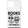 Funny Toy Poodle And Book Designs Custodia per iPhone 12 mini Libri e barboncini giocattolo divertente barboncino