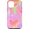 generic Custodia per iPhone 12/12 Pro Y2K Lovecore Grafica pastello cuori