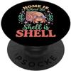 Granchio Eremita Spiaggia Carino Home Is Where The Shell Is PopSockets PopGrip Adesivo