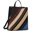 Desigual zaino per il tempo libero Quebec Whipstitch Sumy Backpack Brown multicolore
