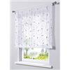 SMITHOOM Tenda in Voile trasparente Tende a Pacchetto con Foglie Ricamate per Camera da letto Soggiorno Balcone Bagno Lavanderia Viola 60x140cm