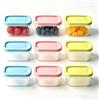 PawCraft 9 barattoli piccoli da 200 ml con coperchio in plastica, impilabili, piccoli, mini barattoli con coperchio, rettangolari, contenitori per condimenti per insalata, mini contenitori per yogurt, frutta