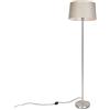 Qazqa simplo - Lampada da terra con paralume Moderno - 1 luce - Ø 450 mm - Taupe - Moderno - Soggiorno I Camera da letto
