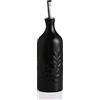 Sweejar Home Dispenser in ceramica per olio d'oliva, 570 ml, protegge l'olio per ridurre l'ossidazione, adatto per la conservazione di olio, aceto, salsa di soia, sciroppo di caffè, liquidi (nero)