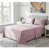 Cieffepi Home Collections FAVOLA Completo Lenzuola personalizzabile per letto singolo e matrimoniale (Rosa, Singolo)