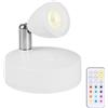 DONGKER Faretti LED Wireless, Luce da Parete Interno a Batteria con Telecomando, Faretto a 3 Temperature di Colore per Corridoio, Soggiorno, Vetrine Credenza