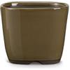 CERTRE Certrè - Vaso Bonsai Alto in Gres, Modello Genova, Made in Italy, Colore salvia (Smaltato)| Misure esterne 14x14x10,7 cm